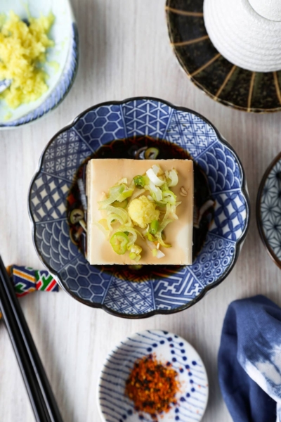 Hiyayakko - Japanese chilled silken tofu