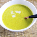 bowl of cream of vegetable soup