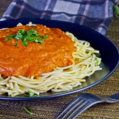 Spaghetti with Roasted Tomato Sauce | Pickled Plum