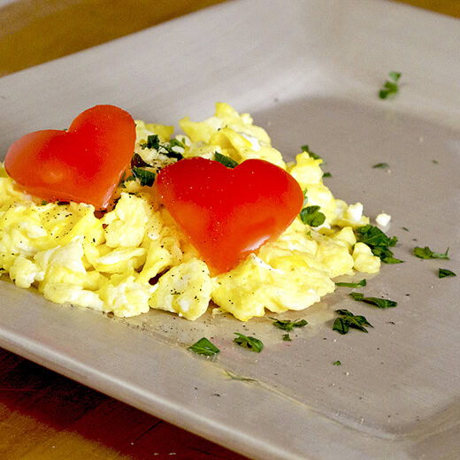 Valentine's Day Scrambled Eggs