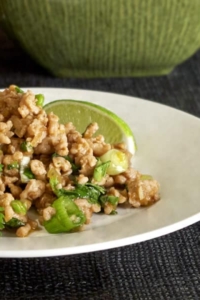 ground chicken with lime and cilantro