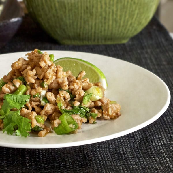 Thai Ground Chicken With Lime And Cilantro Pickled Plum Easy Asian Recipes