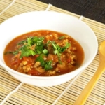 bowl of thai pork in chili sauce