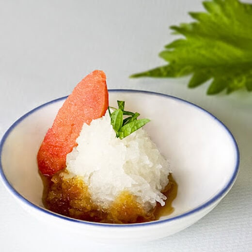 Mentaiko Oroshi Spicy Cod Roe With Grated Daikon Pickled Plum Food And Drinks