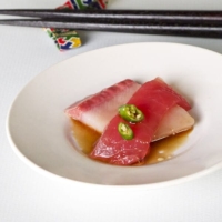 yellowtail and tuna sashimi