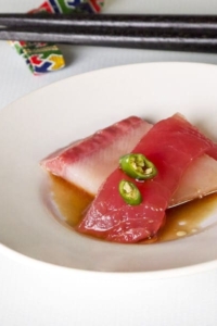 yellowtail and tuna sashimi