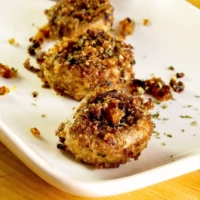 mushrooms with breadcrumbs and butter