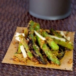 roasted asparagus with breadcrumbs and cheese