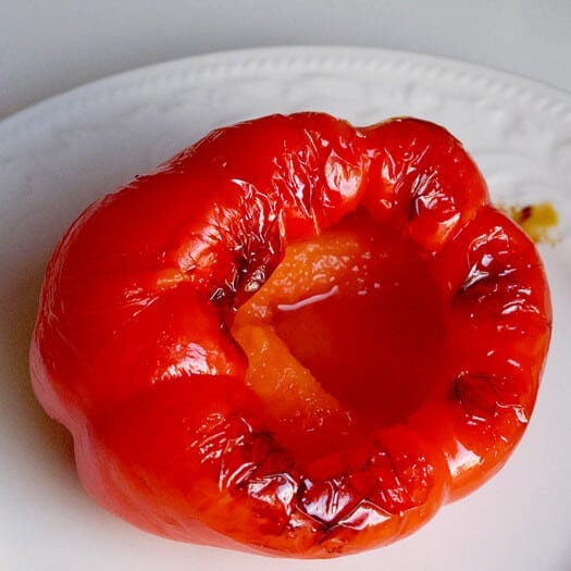 healthy and low fat red bell pepper