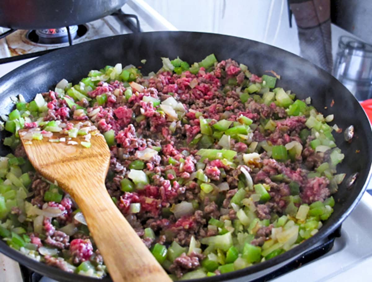 ground beef with celery