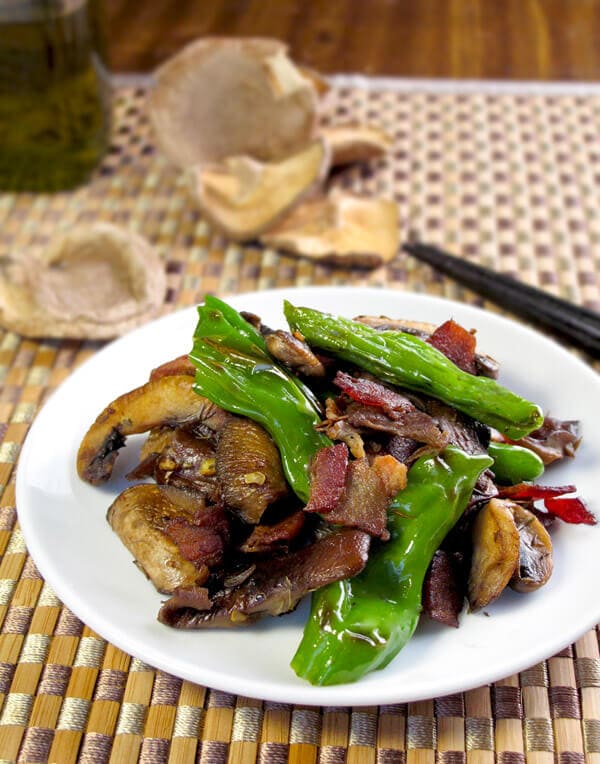 Sauteed Shishito Peppers with Mushrooms | Pickled Plum