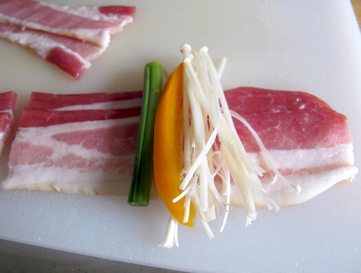 bacon with vegetables