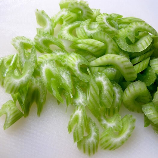 blanched celery