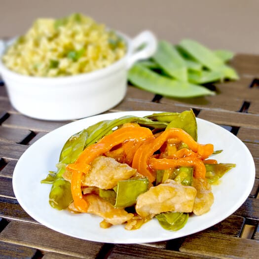 Ginger Pork and Snow Pea Stir Fry