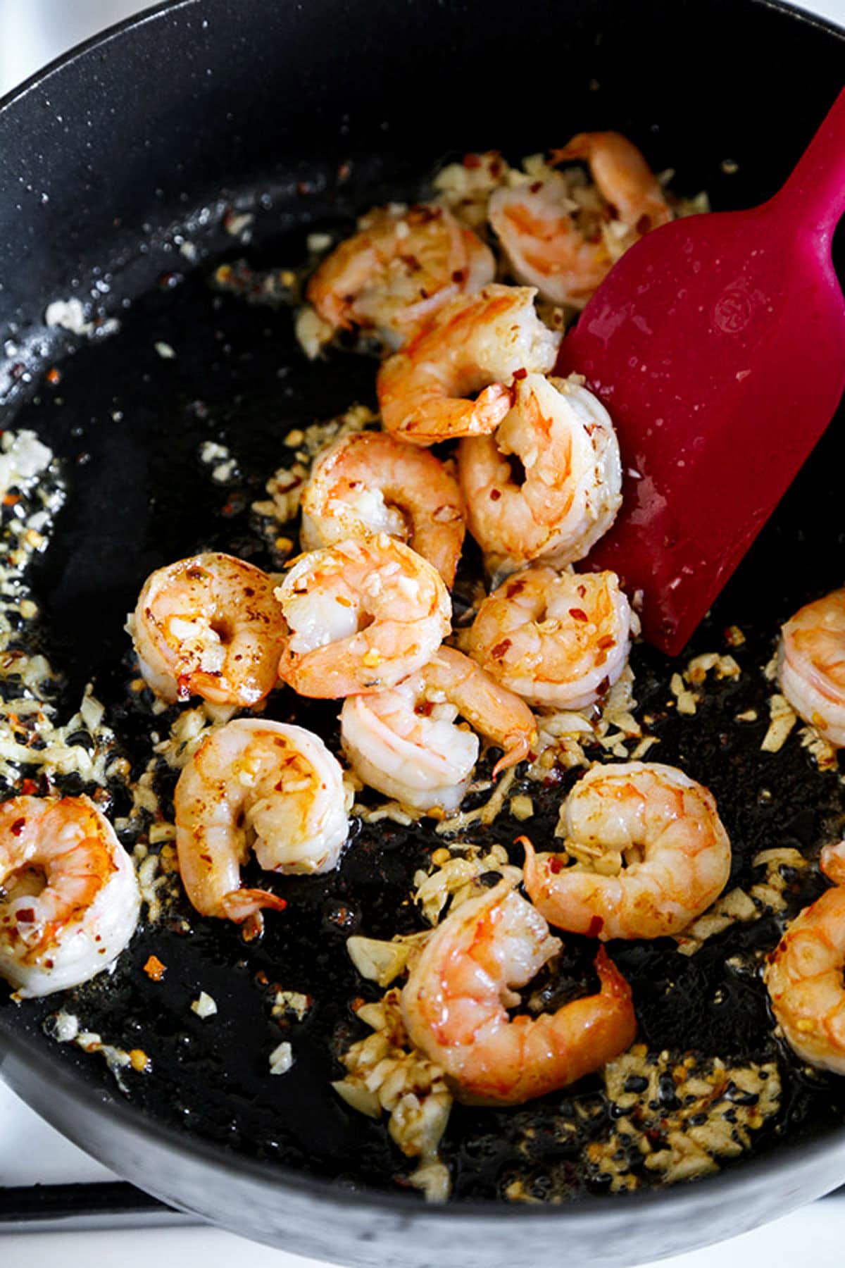 Pan fried shrimp