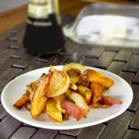 Japanese german potatoes with bacon
