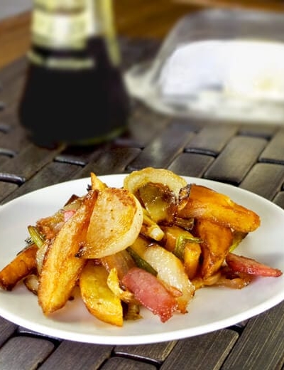 Japanese german potatoes with bacon