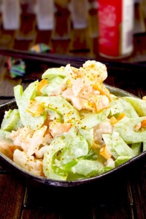 spicy asian shrimp and celery salad