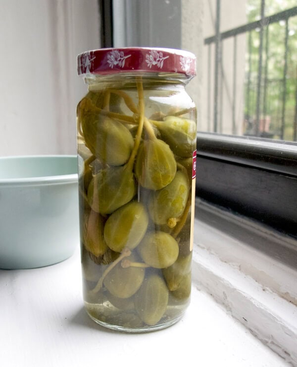 jar of caper berries