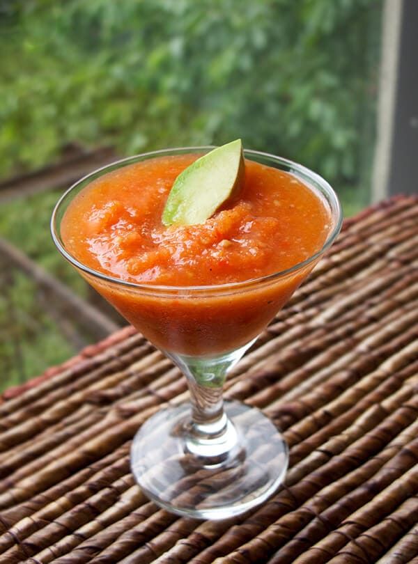 gazpacho with avocado