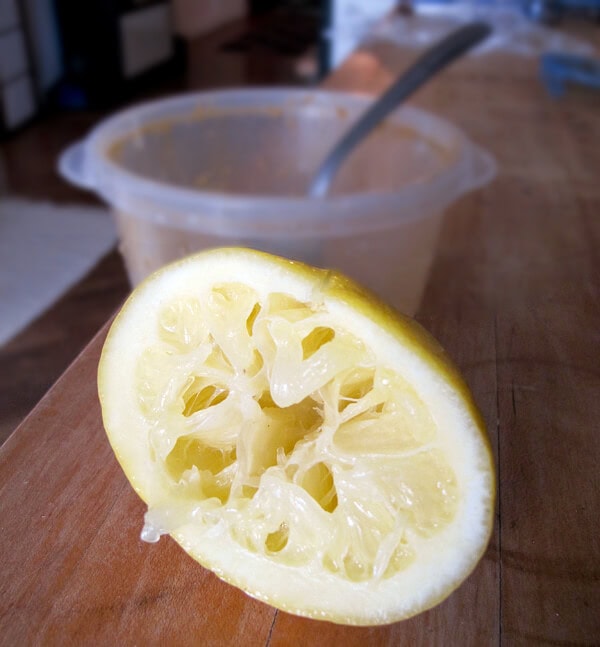 squeezed lemon