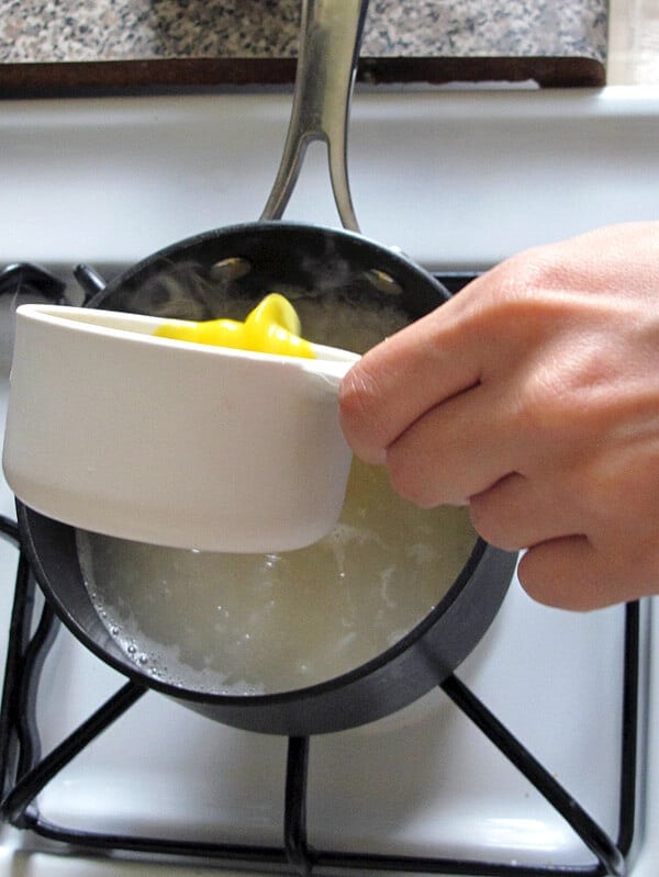 egg pouring