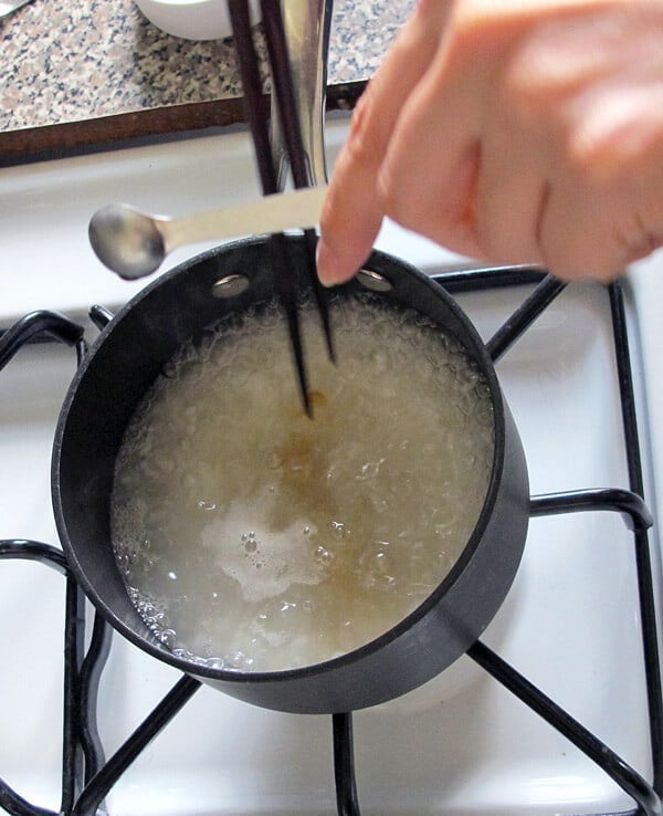 light soy sauce to boiling rice