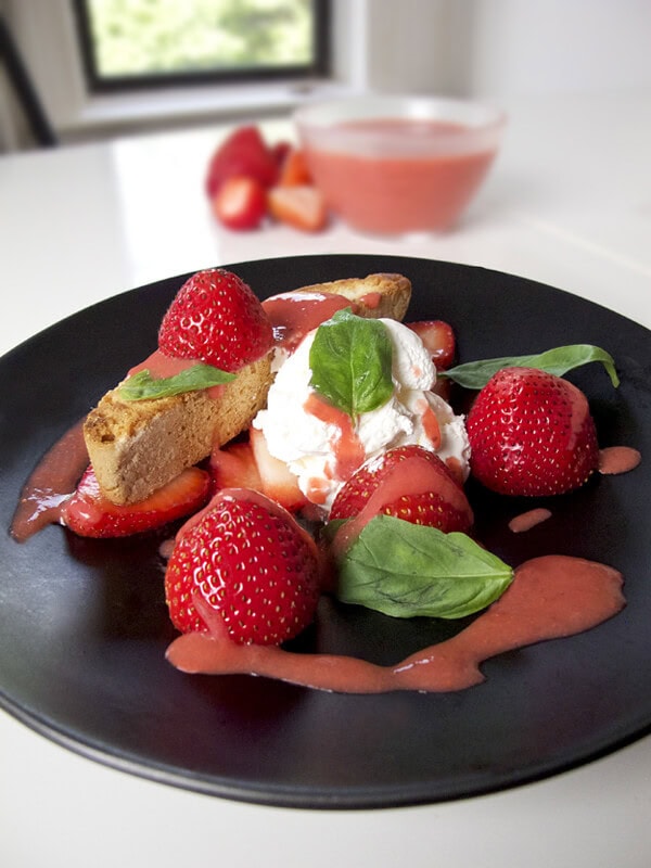 strawberries three ways