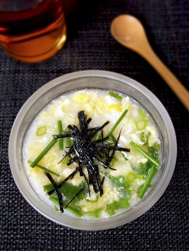 Sushi rice Egg Drop Soup Pickled Plum