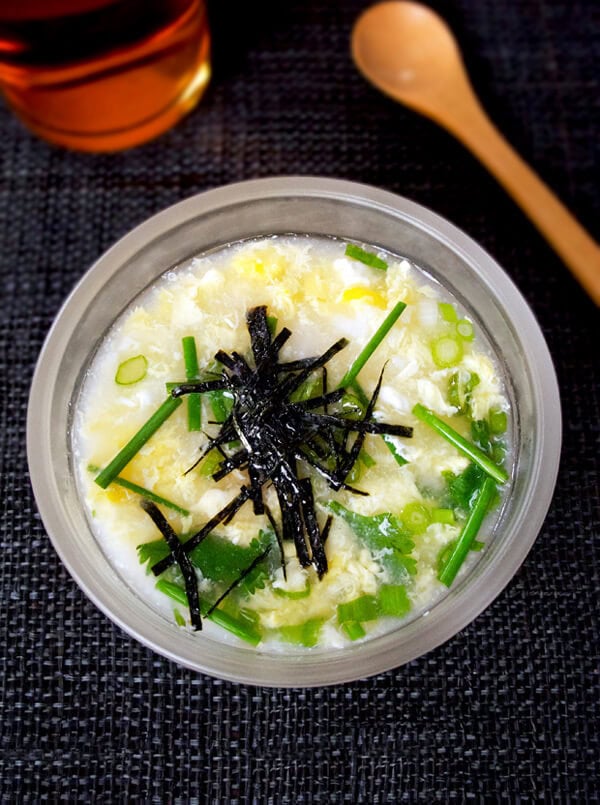 sushi rice egg drop soup 