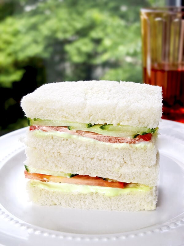 finger sandwiches with wasabi mayo