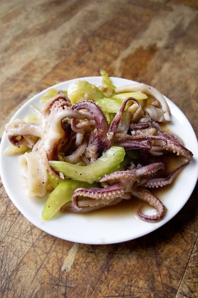 sauteed calamari with celery