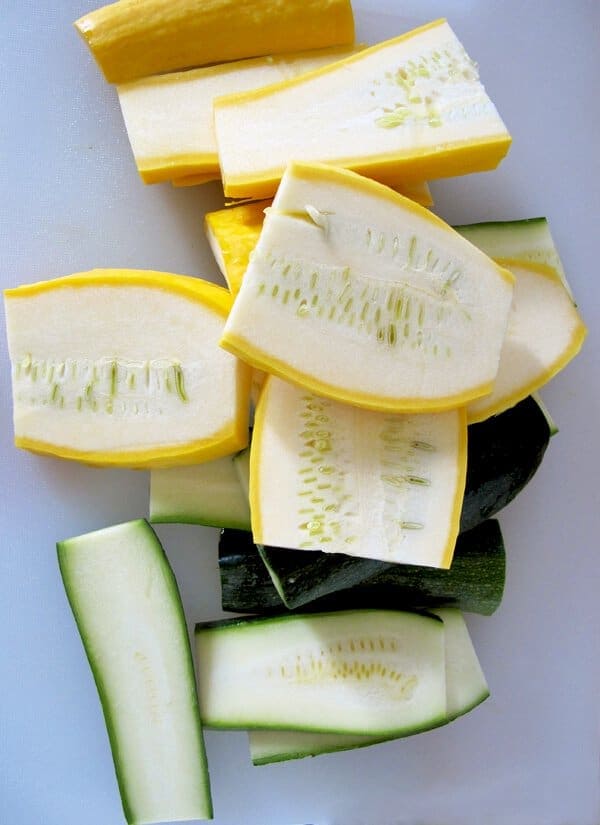sliced zucchinis
