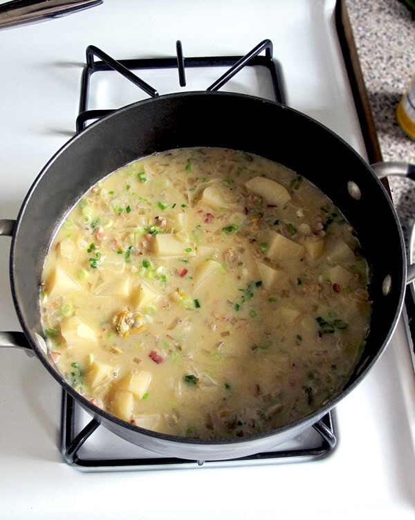 chowder simmering