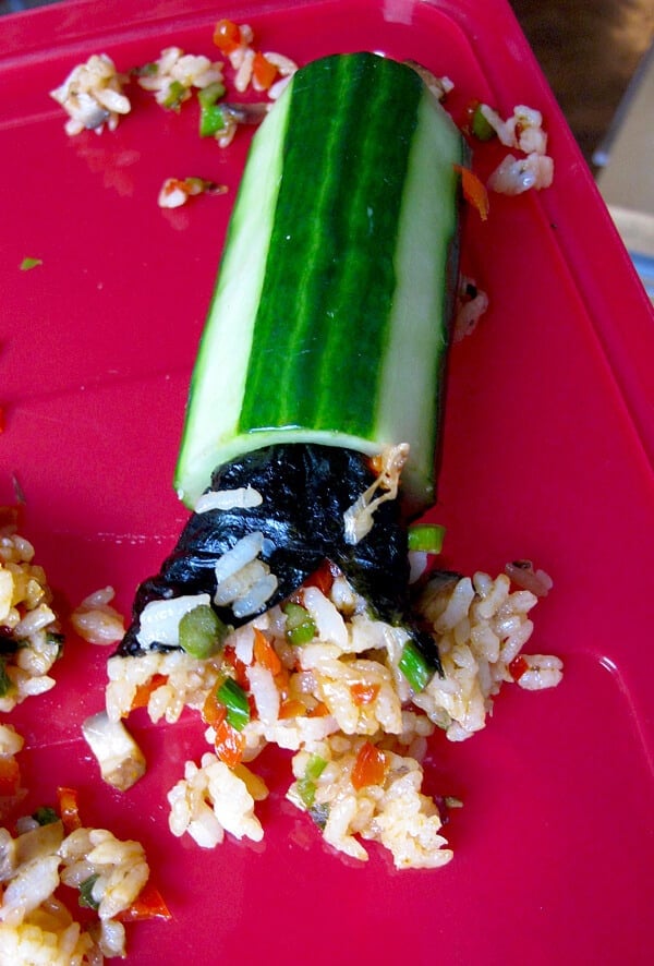 cucumber with nori rice