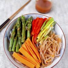 Spicy chilled Korean noodles with vegetables | Pickled Plum