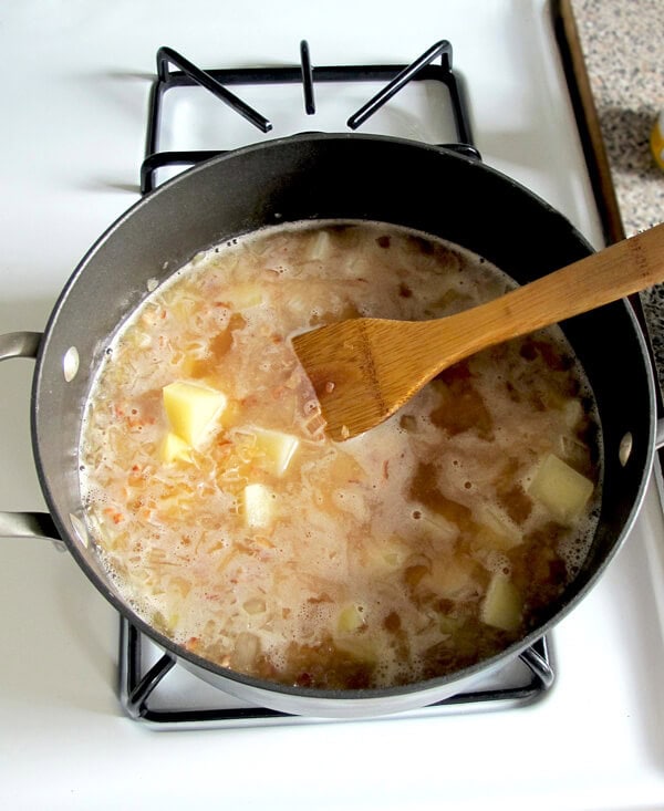 potatoes and broth