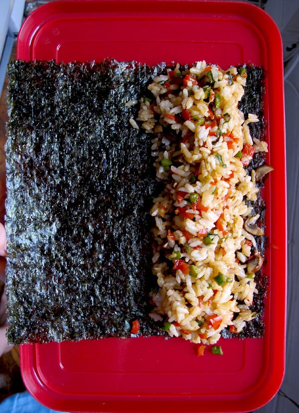 rice wrapped in nori