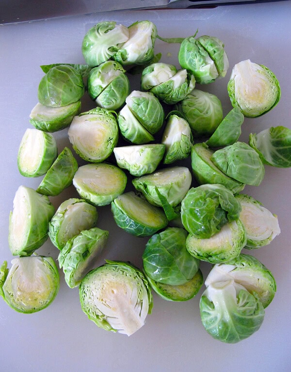 sliced brussels sprouts