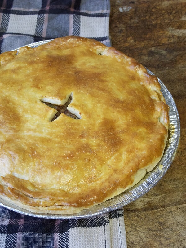 Thanksgiving turkey meat pie - Tourtiere