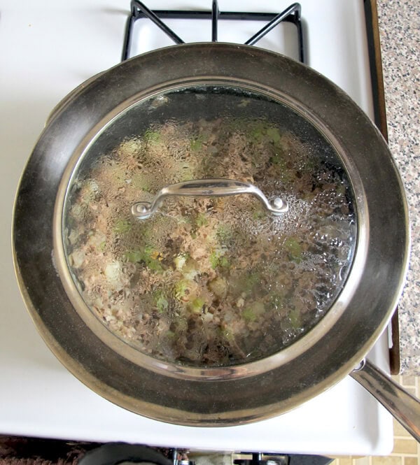 turkey veggies cooking