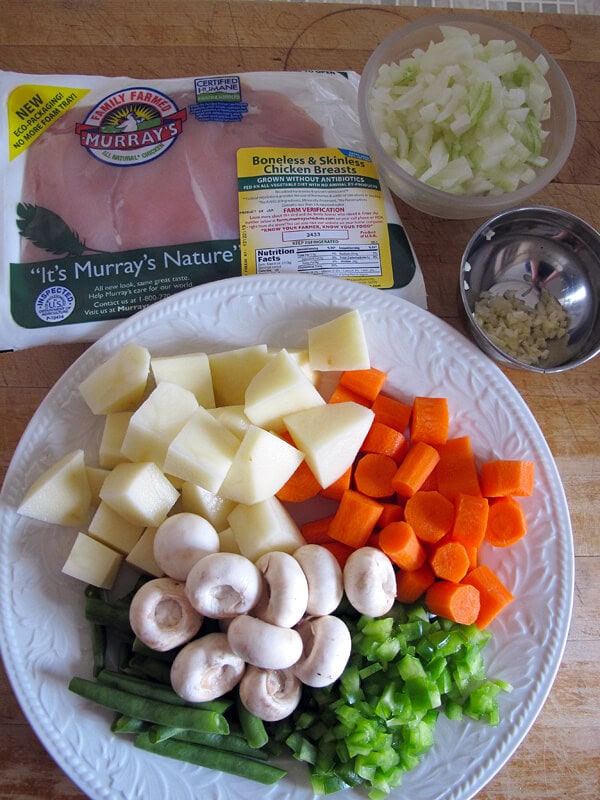 Ingredients for Japanese cream stew