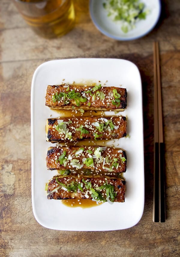 tofu dengaku - tofu with miso glaze