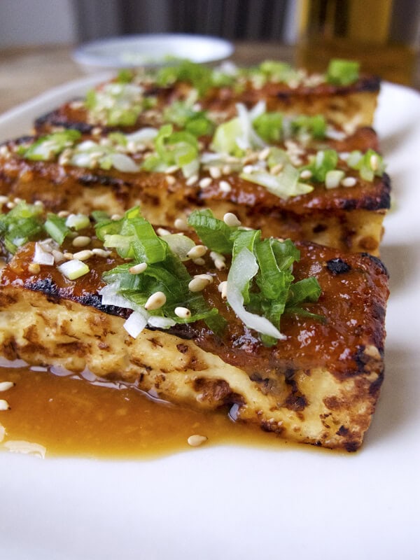 tofu dengaku - tofu miso glaze