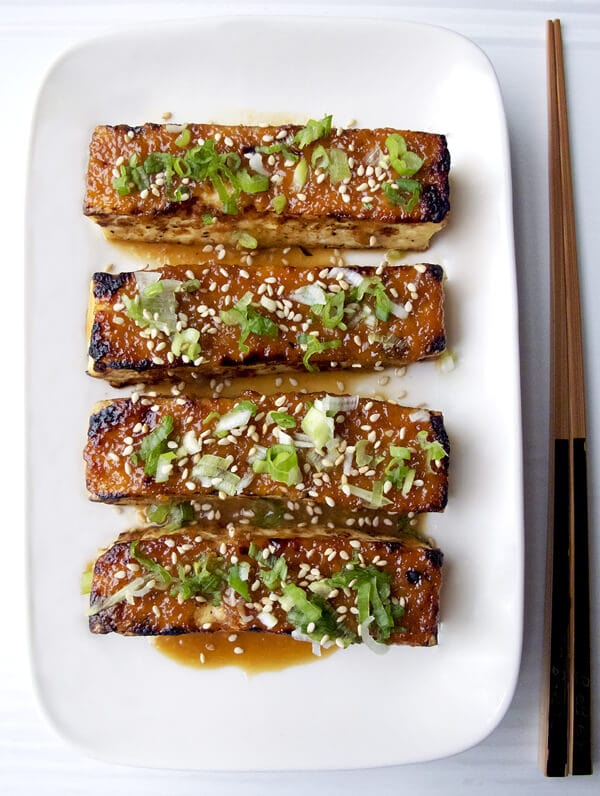 tofu dengaku - tofu miso glaze