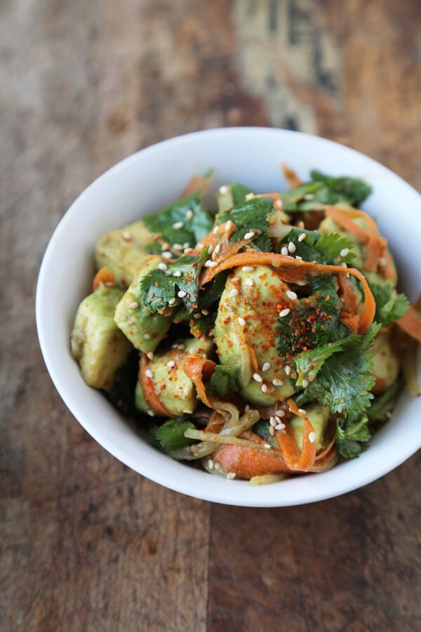 Avocado salad with ponzu