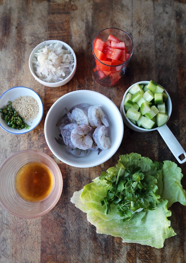 Ingredient for Thai cucumber salad