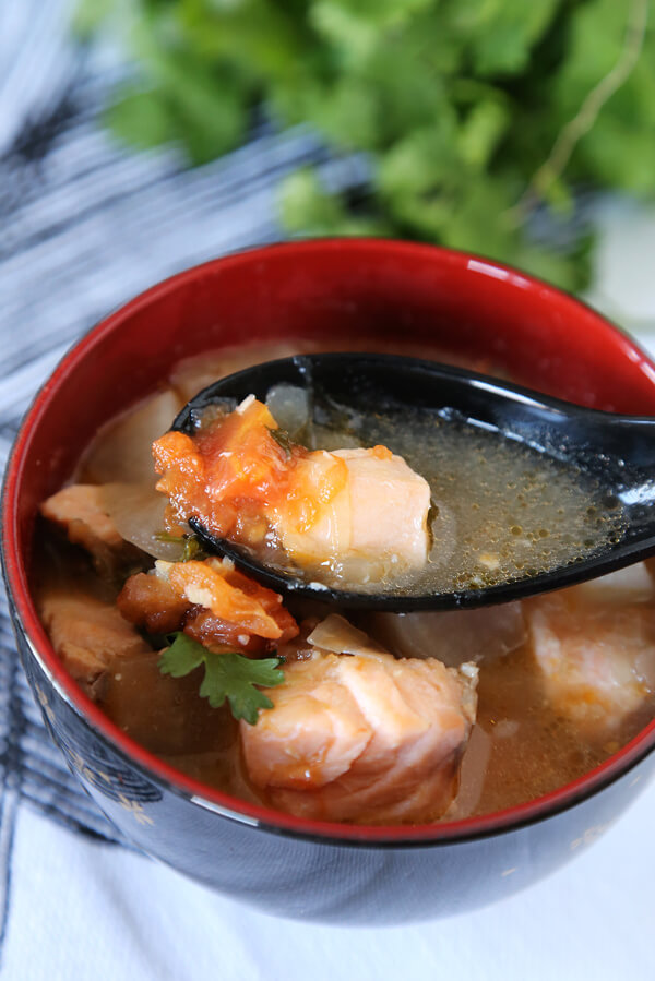 Salmon sinigang - Filipino sour soup
