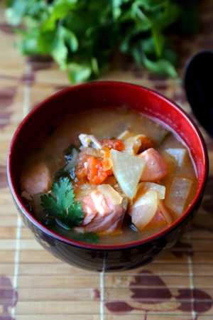 Salmon sinigang - Filipino sour soup