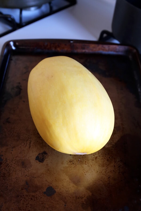 Garlic Parmesan Spaghetti Squash with Mushrooms - Pickled Plum Food And ...